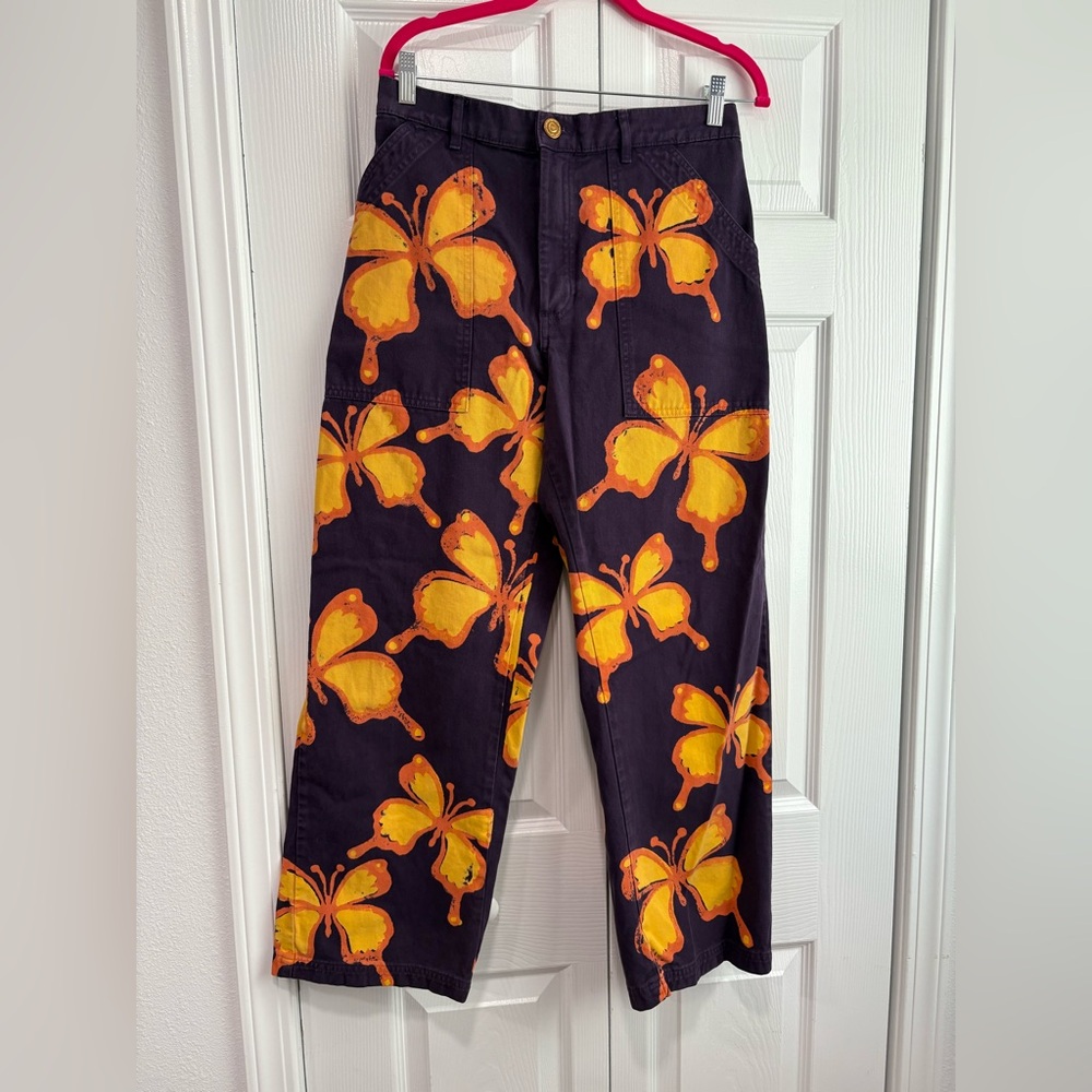 Big Bud Press Butterfly Paintstamp Work Pants - Size M